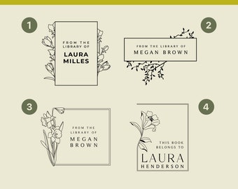 PERSONALIZED EMBOSSER Book Stamp | From the library of | This book belongs to | Book lover gift | Teacher gift | Wood and Self ink stamper