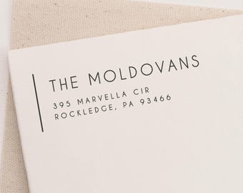 Wedding Return Address Stamp – Self-Inking or Wood Handle