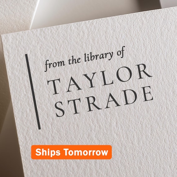 From the library of | Personalized Book Stamp | Minimal Design