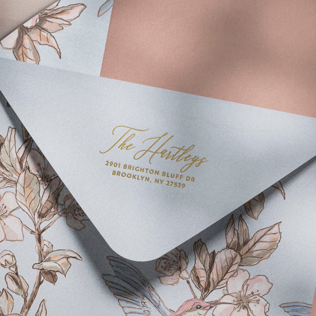 Elegant Return Address Stamp Wedding Stamp Save the Date Self Ink