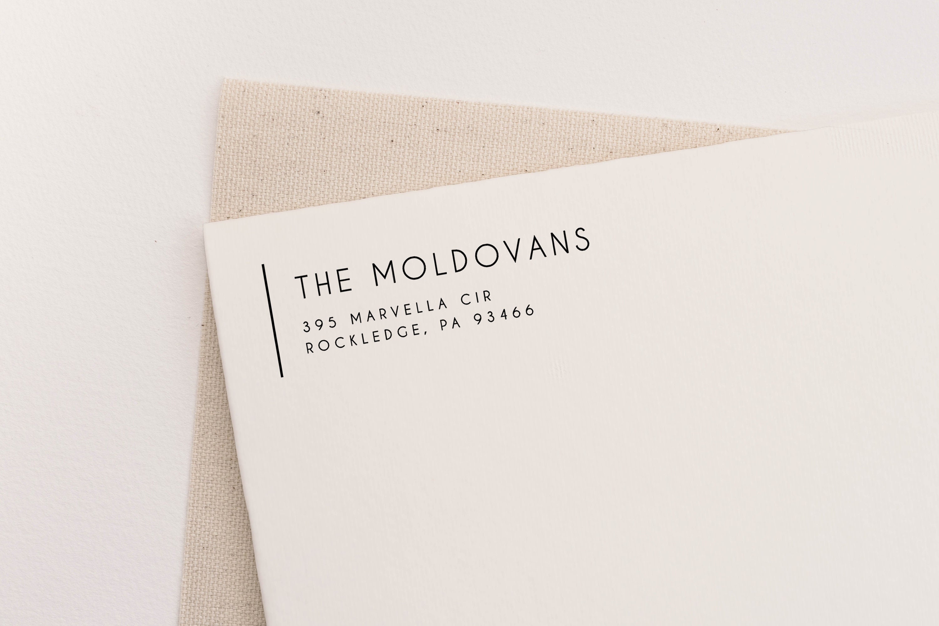 Modern return address stamp wedding stamp save the date etsy