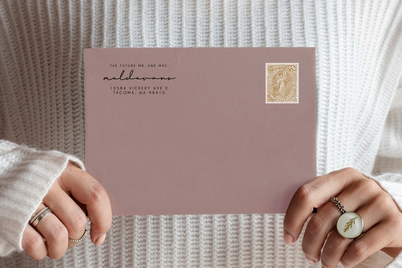 Future Mr & Mrs Wedding Stamp, Return Address Wood Stamp, Save the date Address Self Ink Stamper, Bride to be Gift image 5