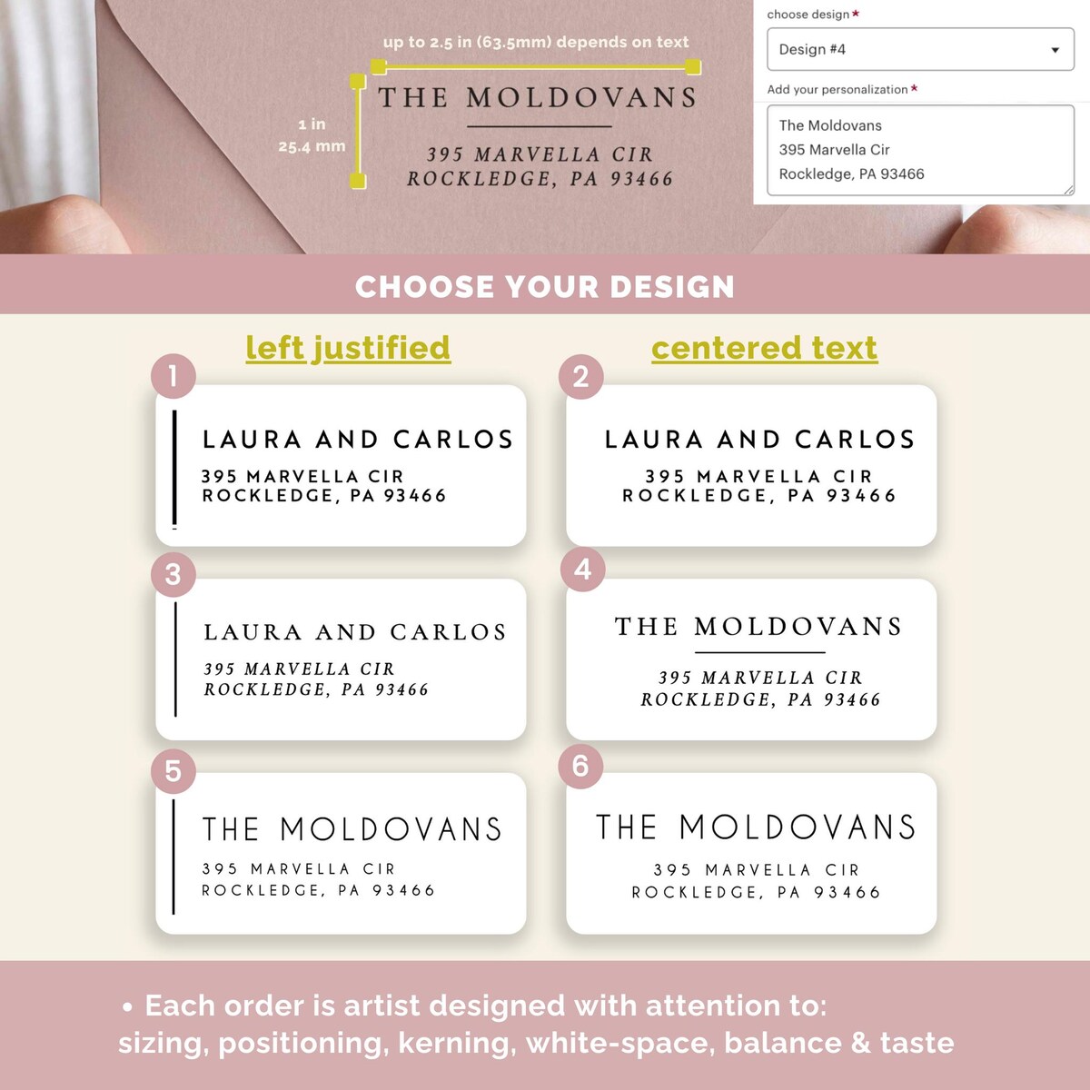 Personalized Return Address Stamp – Modern & Minimalist - Etsy
