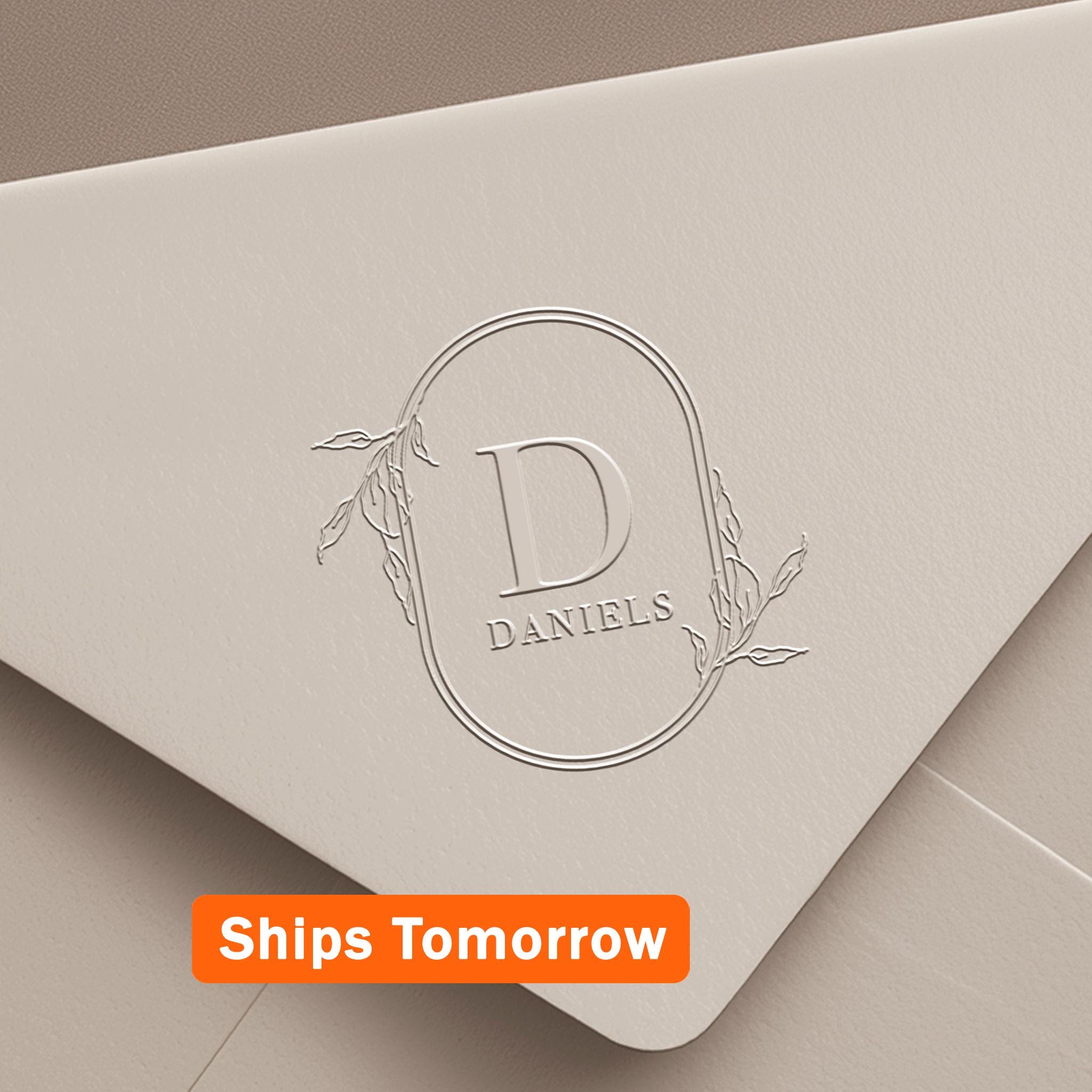 Embossed Name Graphics Monogram Embosser | Wedding Personalized Last Name Logo | Custom ...