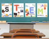 STEM Classroom Posters, Elementary Classroom, Science Decor, Science Classroom, STEM, Digital Posters, Homeschool, Printable Classroom Decor