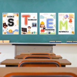 STEM Classroom Posters, Elementary Classroom, Science Decor, Science Classroom, STEM, Digital Posters, Homeschool, Printable Classroom Decor
