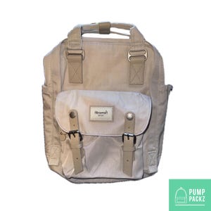 Medium Feeding Tube Backpack | Beige | Adapted for Kangaroo Joey and Enteralite Infinity | 14”