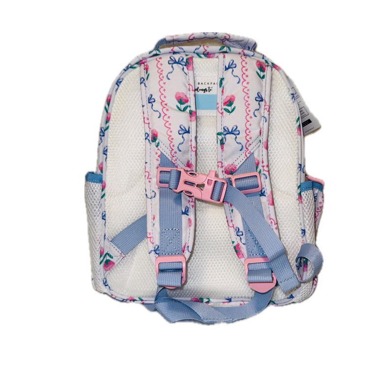 Infinity Baby Pack Small Feeding Tube Backpack | Pink and Sky Blue Tulip and Bows | for ...