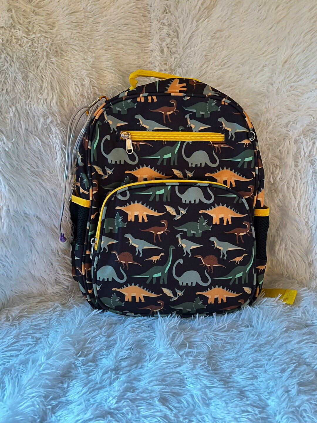 Gtube Modified Feeding Backpack 14 MEDIUM Black and Yellow Etsy