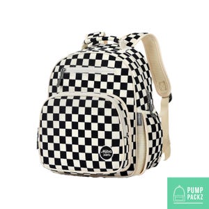 Mellan/Stor 15” | Gtube modifierad sondryggsäck | Svartrutig manchester | För EnteraLite Infinity matningspump