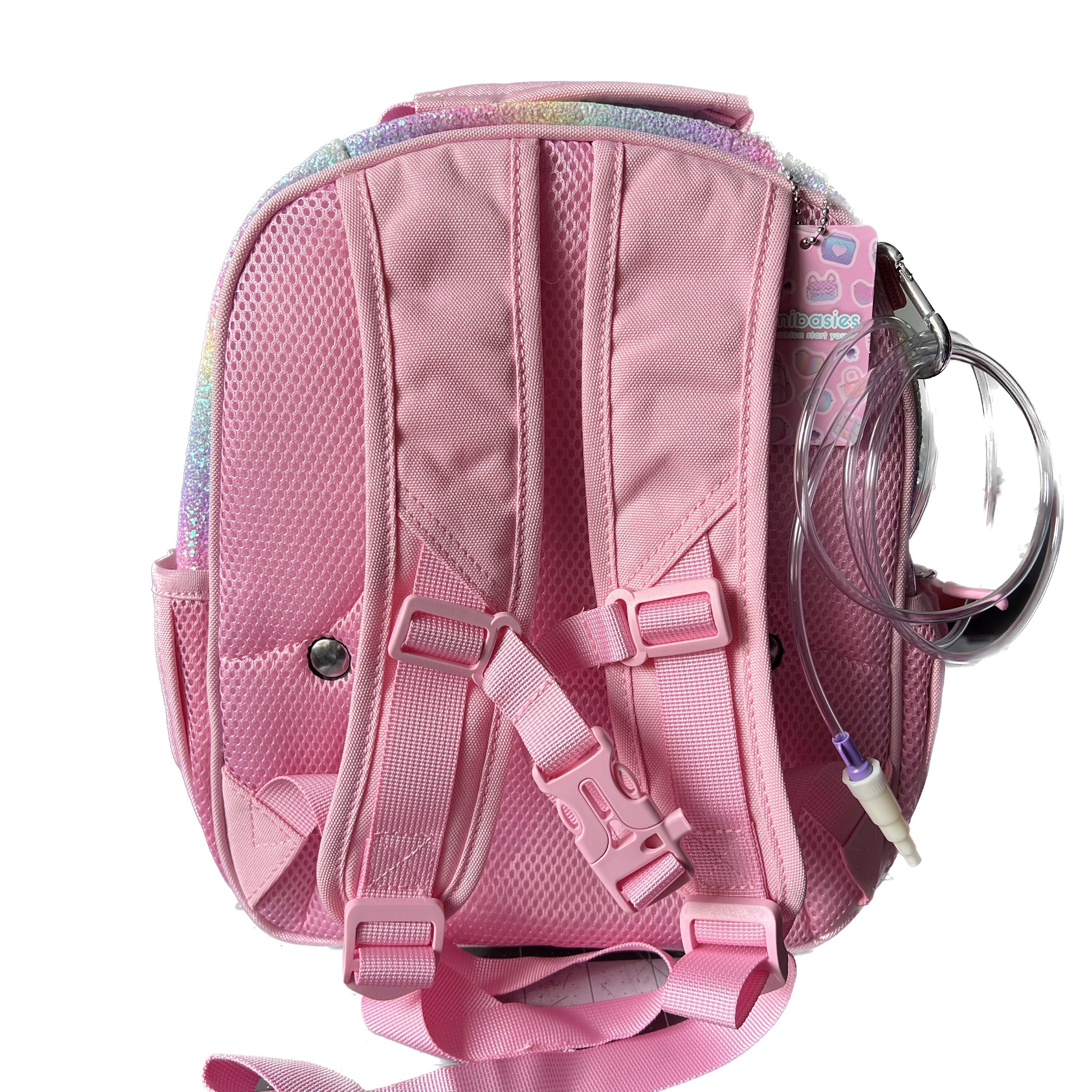 Tube Backpack Small Feeding Tube Backpack | Pink Glitter Rainbow | for Enteralite ...