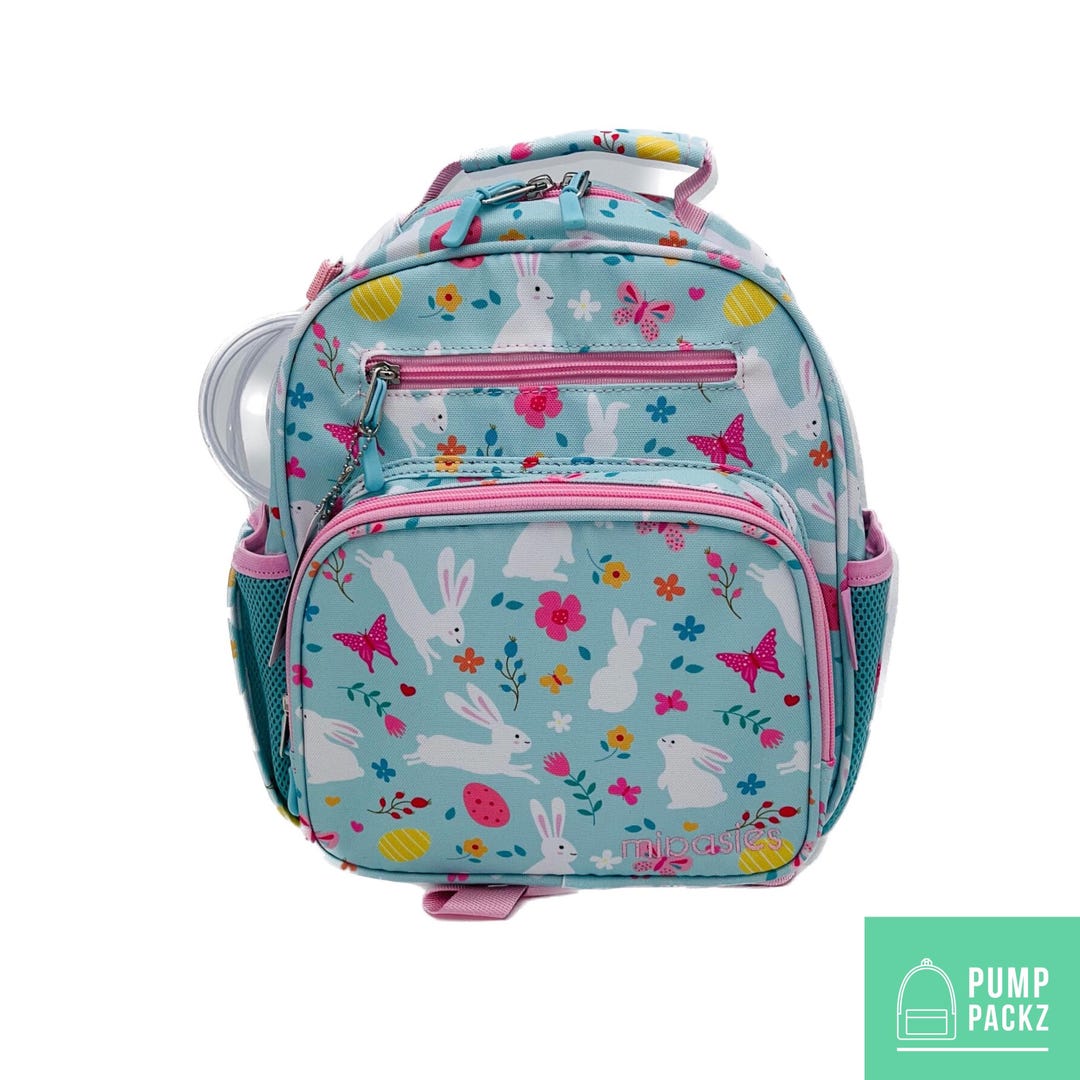 Small Feeding Tube Backpack | Blue and Pink Bunny | for Enteralite ...