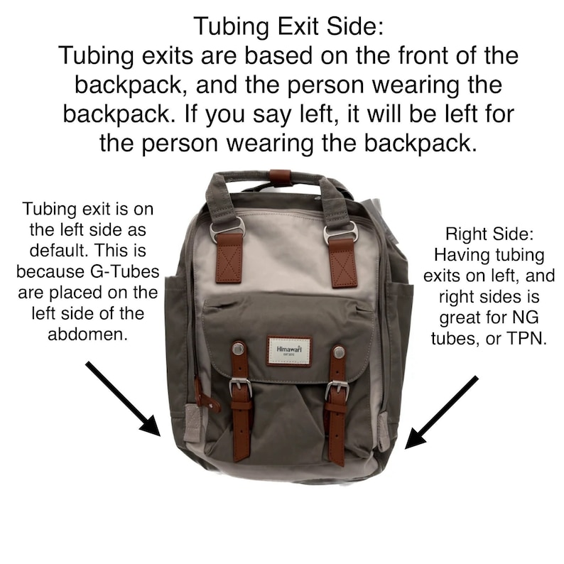 Tube Backpack Large Feeding Tube Backpack | Jet Black | Adapted for Kangaroo Joey ...