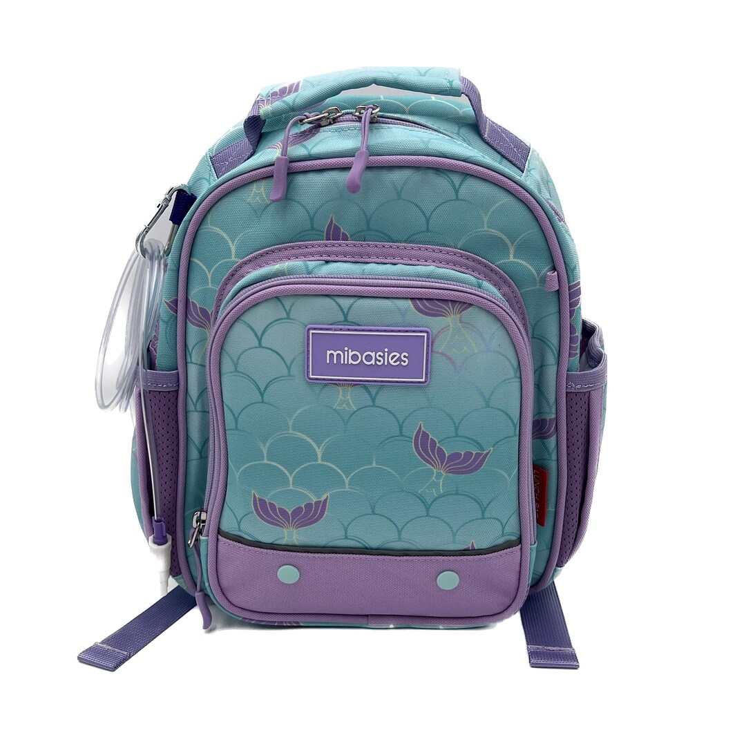 Mini Feeding Tube Backpack Sky Blue Mermaid for Enteralite Infinity