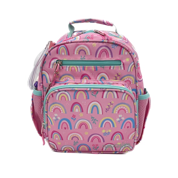 Small Feeding Tube Backpack Pink Rainbows for Enteralite Infinity