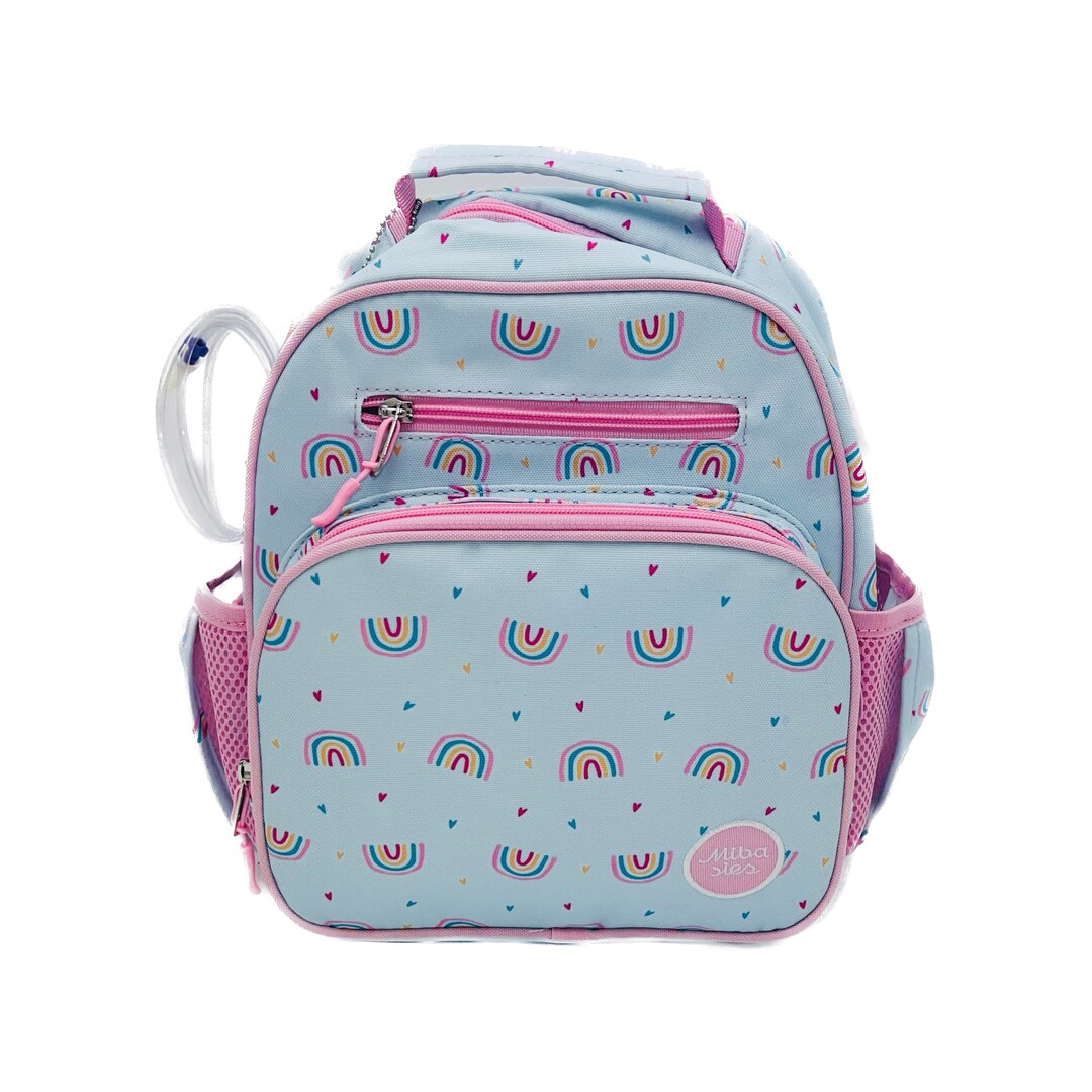 Infinity Baby Pack Small Feeding Tube Backpack Light Blue Rainbows for Enteralite Infinity ...
