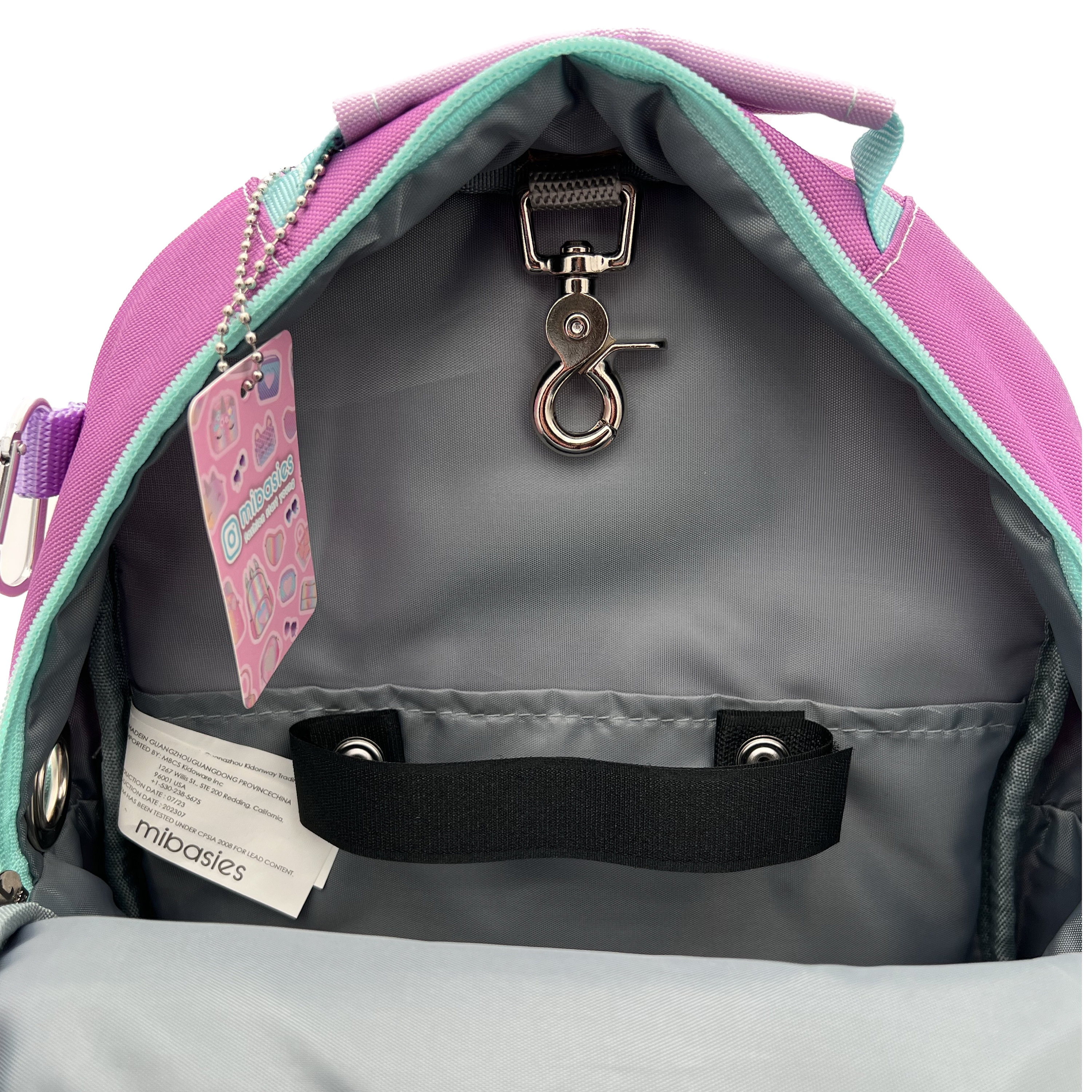 Tube Backpack Small Feeding Tube Backpack | Pink and Sky Blue Tulip and Bows | for ...
