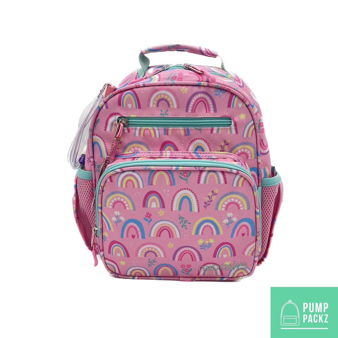Small Feeding Tube Backpack | Pink Rainbows | for Enteralite Infinity ...