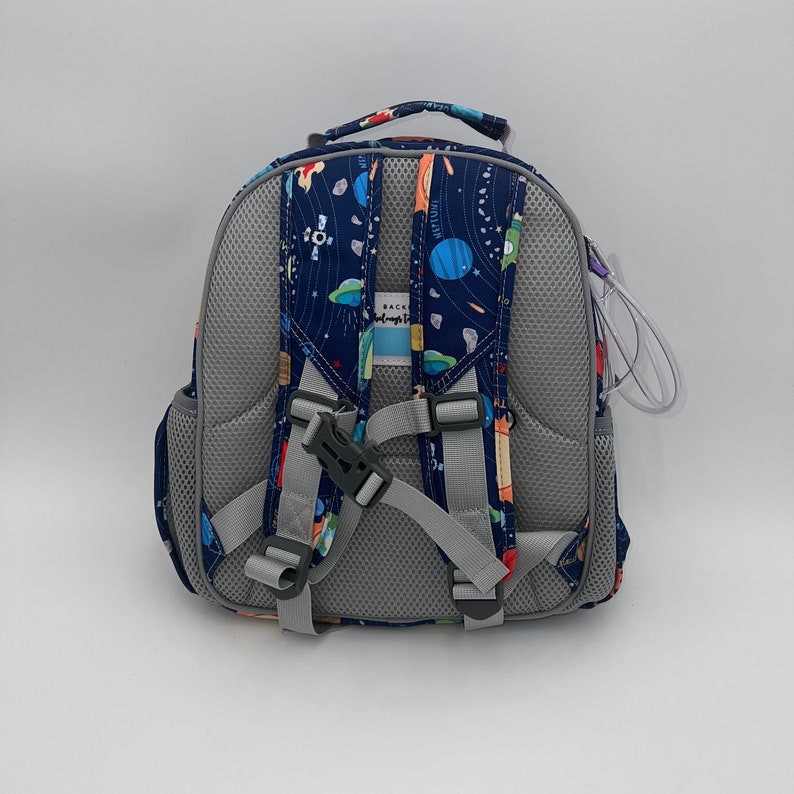 Infinity Baby Pack Small Feeding Tube Backpack | Navy Blue Planets | for Enteralite ...