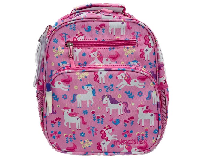 Small Feeding Tube Backpack Pink Flower Unicorn for Enteralite Infinity