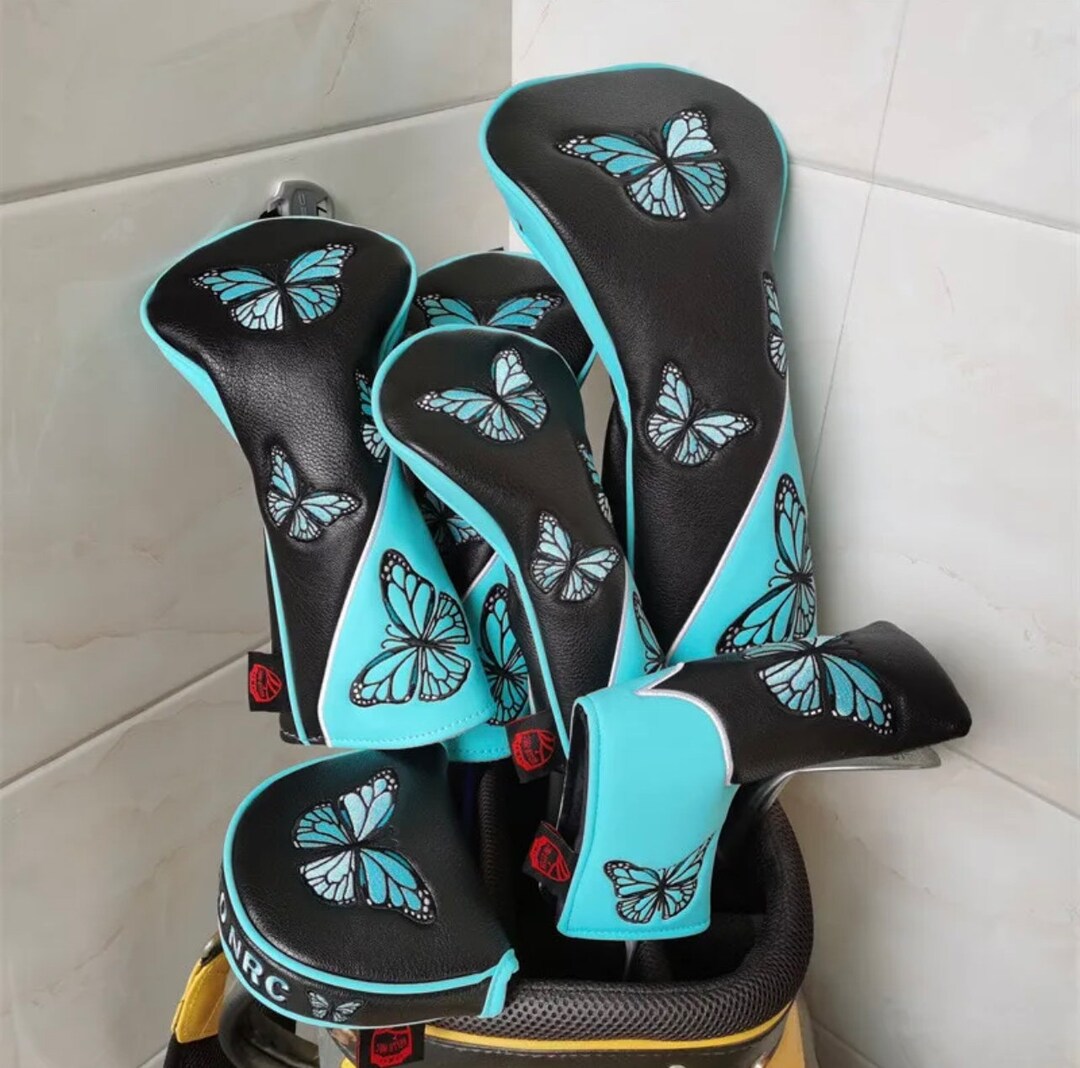 Butterfly Golf Wood Head Covers Driver Fairway Hybrid Putter Headcovers