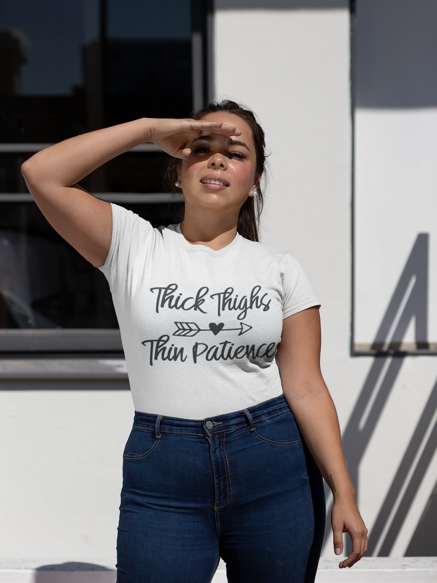 Thick Thighs Thin Patience Crop Tee – Flexliving