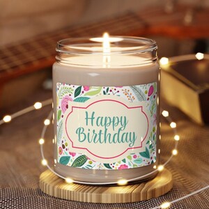 Geburtstagskerze, Sojakerze, Geschenk zum Geburtstag, Duftkerze Soja, 9 Unzen, 100% natürliche Sojakerze, Geburtstagsgeschenkkerze