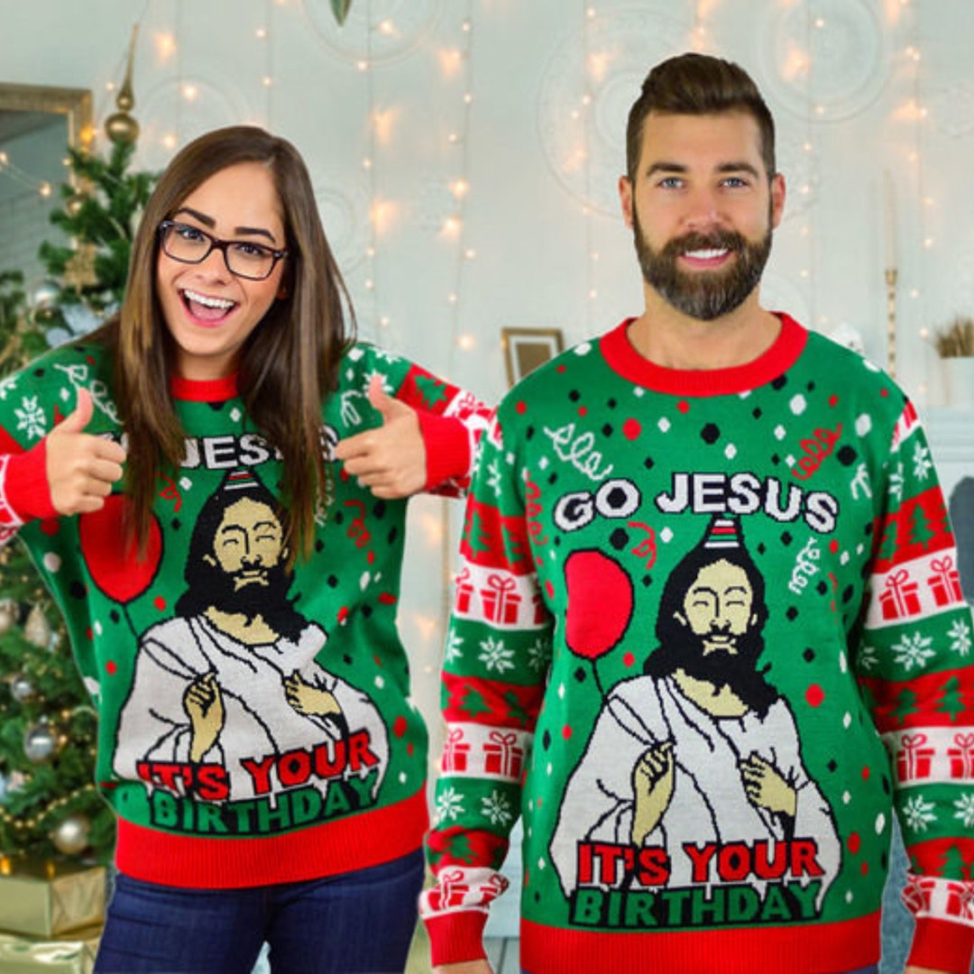 Jesus Christmas Sweater hässlicher Weihnachtspullover Jesus Etsy.de