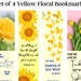 Yellow Floral Bookmarks, Spring Bookmarks, Tulip Gifts, Book Lover Gift ...