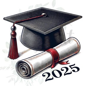 Graduation Cap Diploma 2025, Senior 2025 Svg, Graduation Svg, Senior Class of 2025 Svg, Senior Graduation, High School Shirt Svg, 2025 Svg