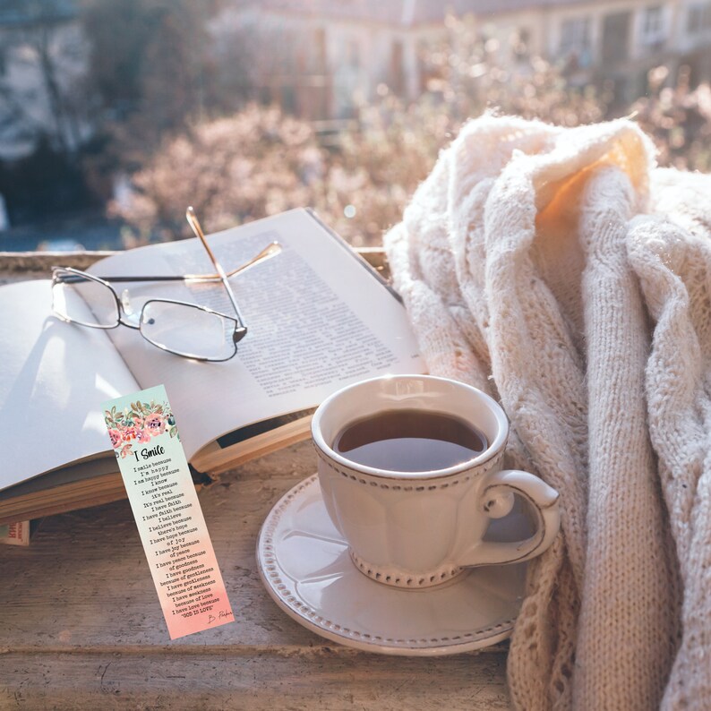 I Smile Poem Bookmark Inspiring Words Of Joy And Resilience Etsy
