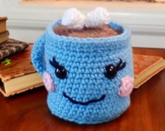 Amigurumi Hot Cocoa Mug w/Marshmallows