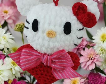Kitty Heart Valentine's Ornament