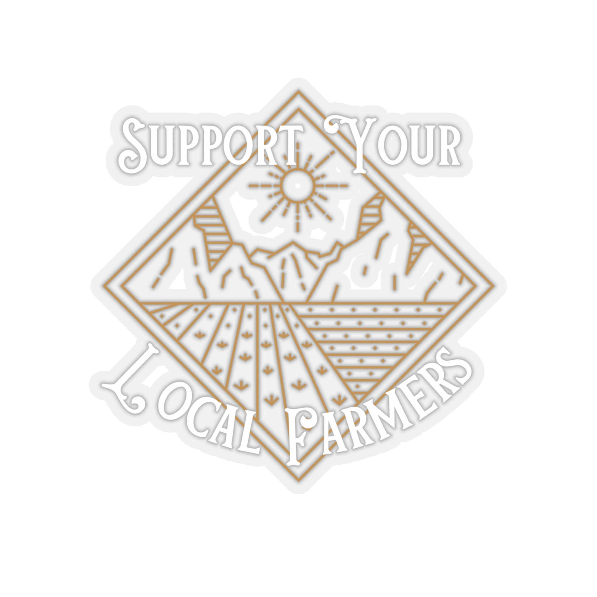 Support Your Local Farmers Kiss-Cut Stickers
