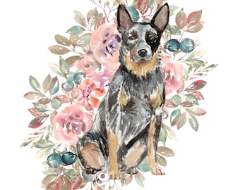 Floral Dog Breed Digital Download