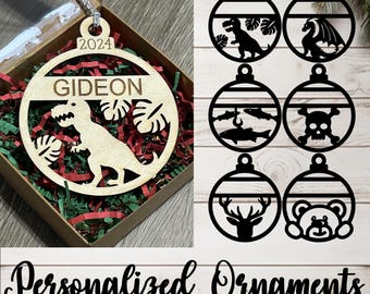 Personalized Name Ornaments w/Gift Box - Boys Collection