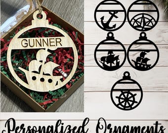 Personalized Name Ornaments - Nautical Collection