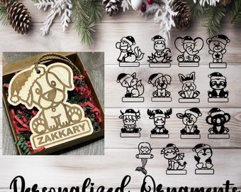 Personal Christmas Ornaments w/Gift Box - Christmas Friends Collection