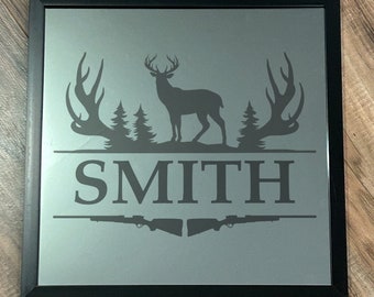 Personalized Hunter's Sportsman's Family Name Mirror