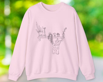 Cats and Plants Sweatshirt: Plant Lover Gift