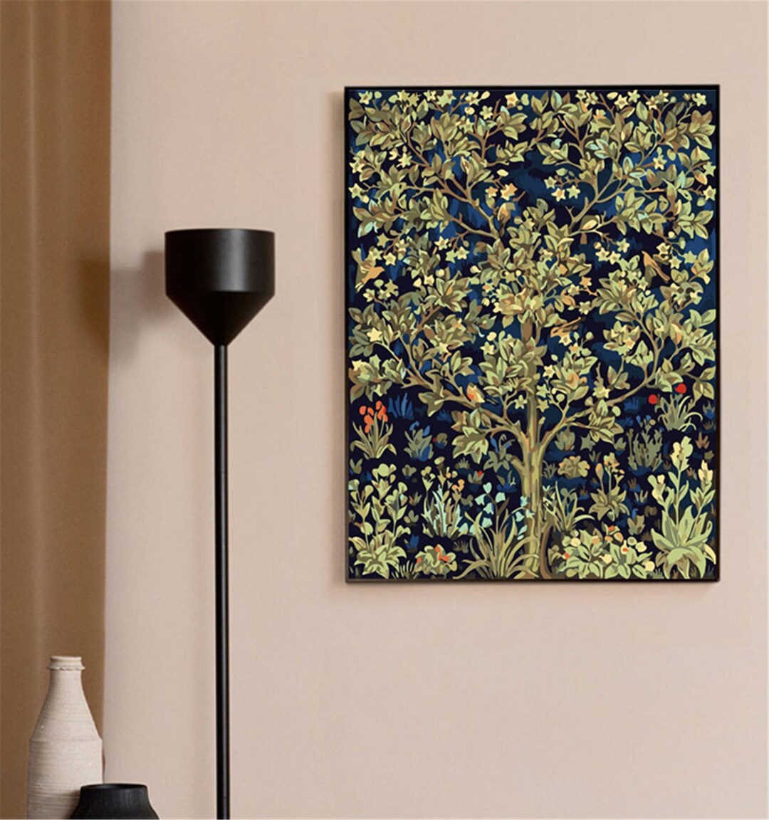 Tree of Life Paint by Numbers Kit William Morris DIY Paint Etsy
