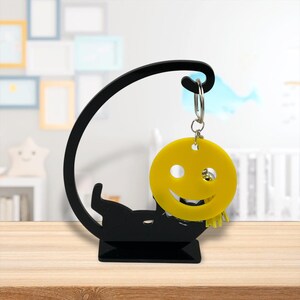 Cute Smiley Face Keychain - Zipper Pull - Backpack Charm - Purse Accessory