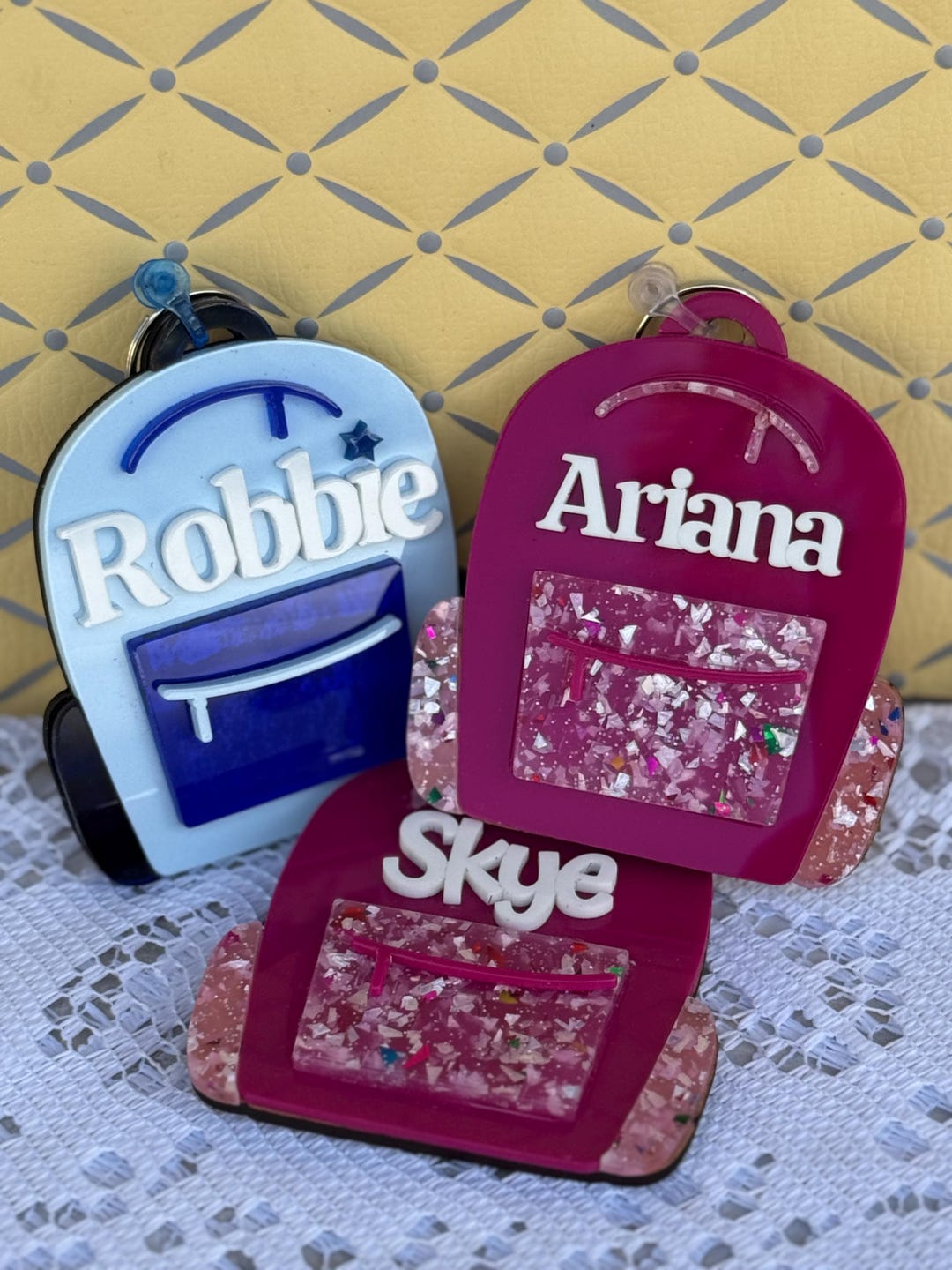 Backpack Bag Tag - Purse Pull - Personalized Backpack Keychain - Etsy