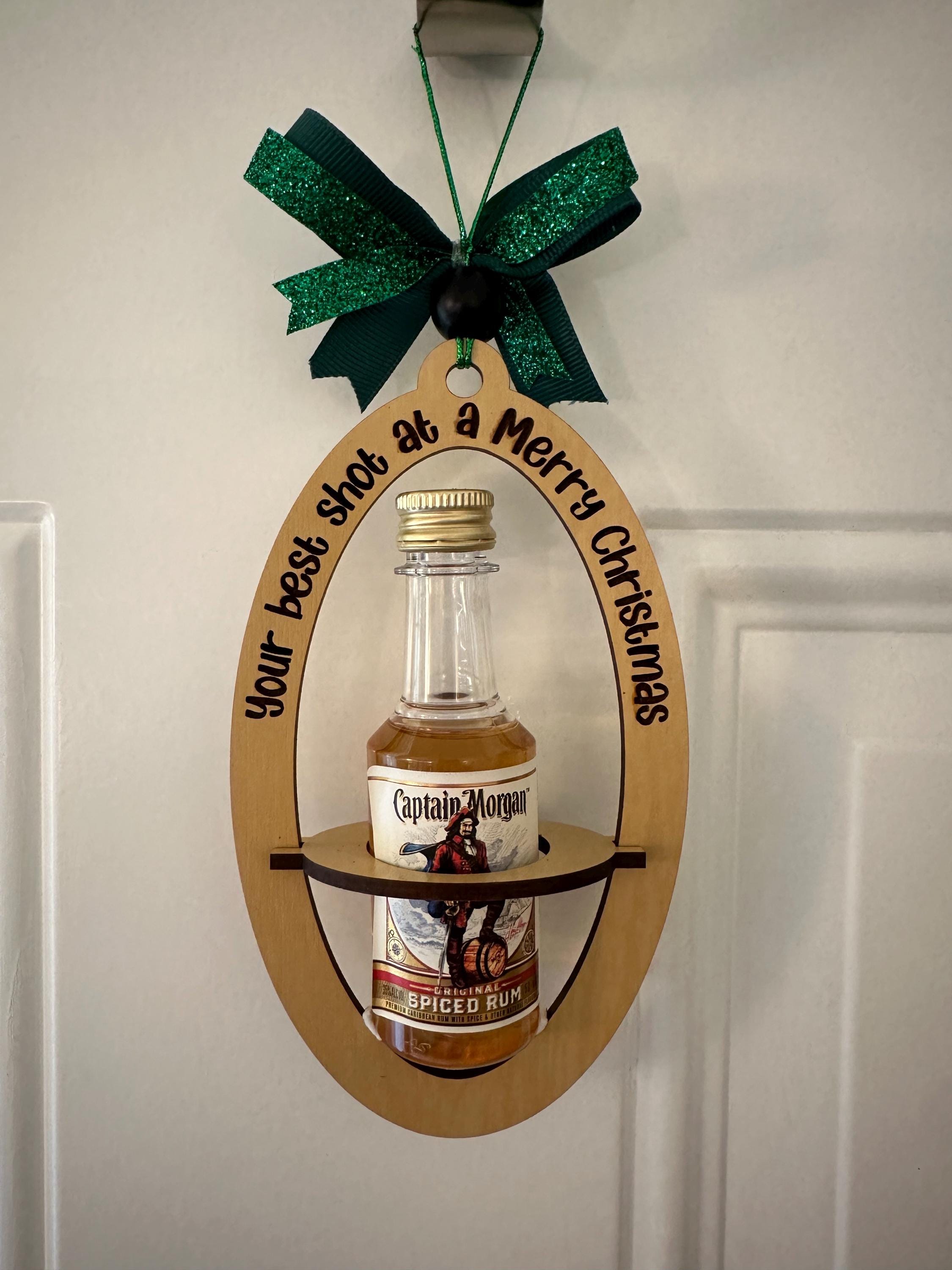 Handcrafted Engraved Wooden Alcohol Shooter Christmas Ornaments Unique ...