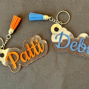 Personalized Engraved Name Keychain or Backpack Clip in Script - Etsy