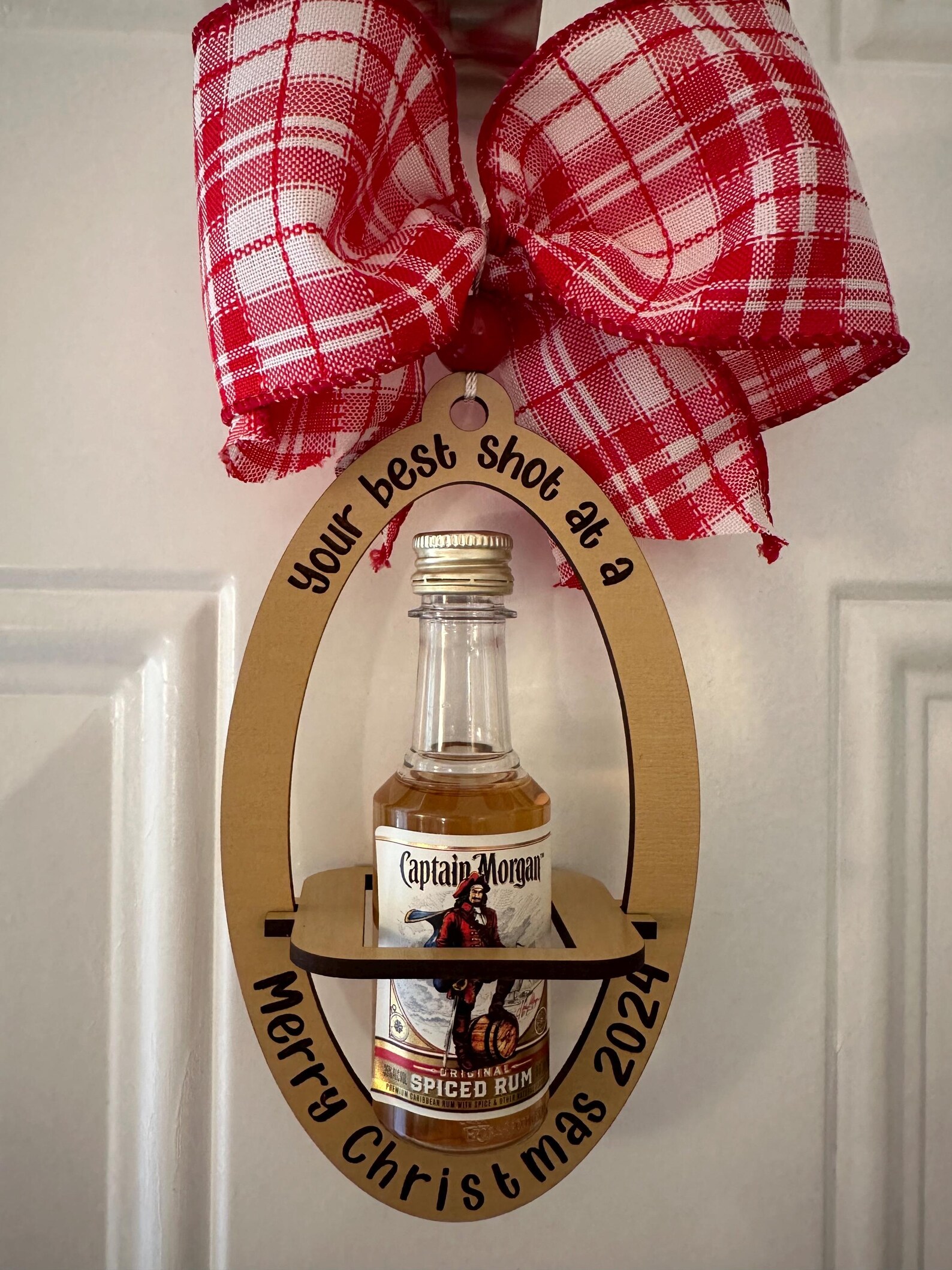 Handcrafted Engraved Wooden Alcohol Shooter Christmas Ornaments Unique ...