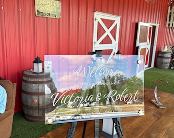 Custom Engraved Acrylic Signs for Parties - Personalized Wedding, Birthday, Anniversary Decor