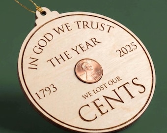 Commemorative Historical Penny Ornament - Unique Collectible