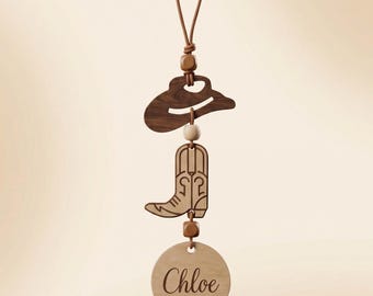Personalized Chic Cowgirl Bag Tag - Fun Car Charm & Purse Pulls for Every Day