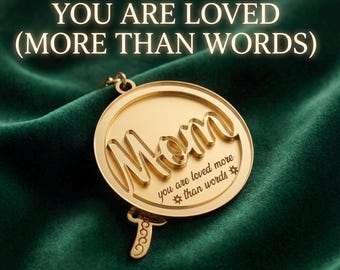 Engraved Metal Mom Bookmark – “You Are Loved More Than Words” Hook Design